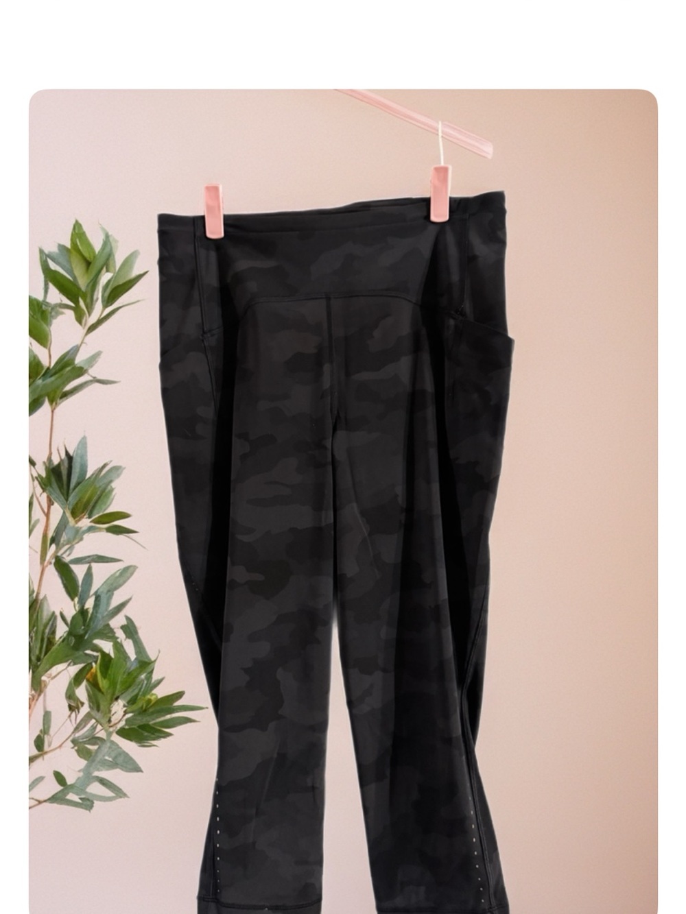 Lululemon Dark Camo High-Rise Leggings with Side Pocket